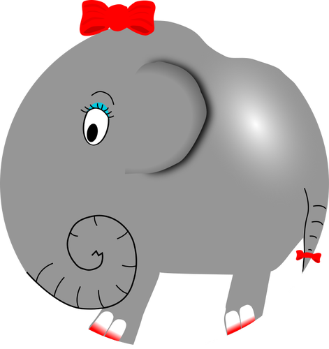 Female Elephant Clipart