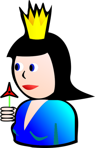 Queen Of Diamonds Cartoon Clipart