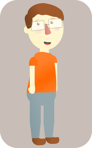 Guy With Glasses Cartoon Clipart