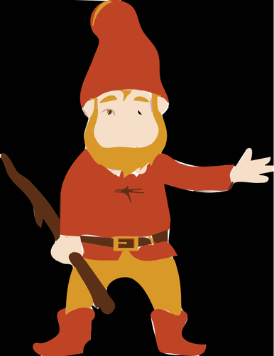 Of Troll With Stick Clipart
