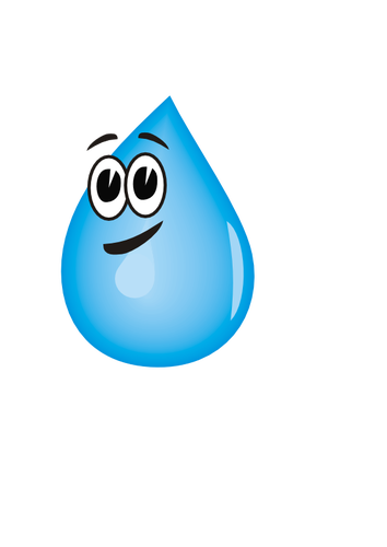 Smiling Water Droplet Clipart