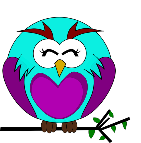 Of Purple Owl Clipart