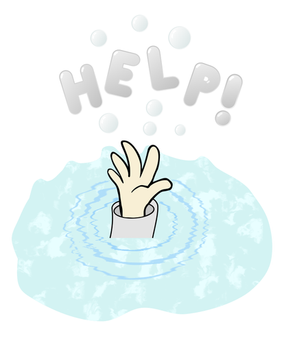 Cartoon Drawing Of A Drowning Kid'S Hand Clipart