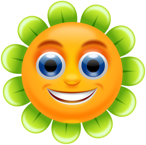 Smiling Flower Clipart