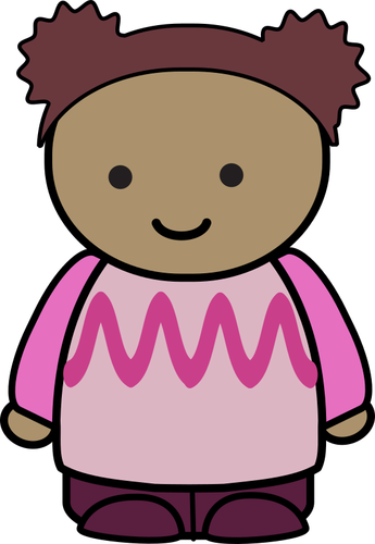 Smiling Baby Girl Clipart