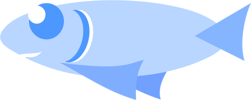 Blue Cartoon Fish Clipart