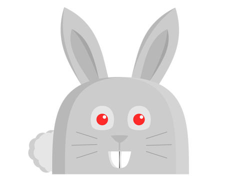 Of Bunny With Long Ears Clipart