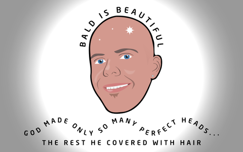 Bald Is Beautiful Clipart