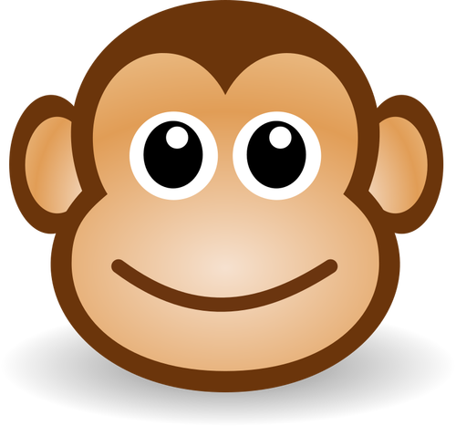 Cartoon Monkey'S Face Clipart