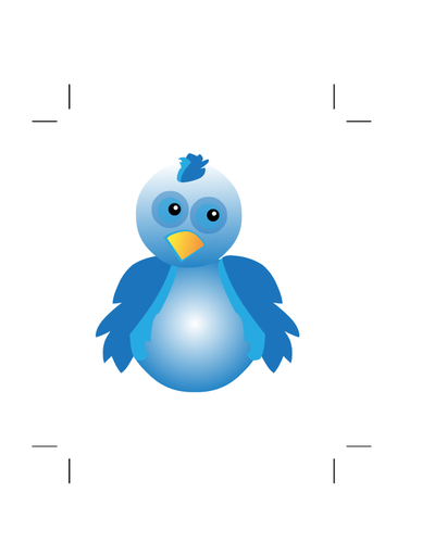 2D Image Of Blue Bird Clipart