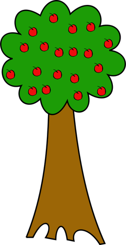 Of Cartoon Tree Of Apples Clipart
