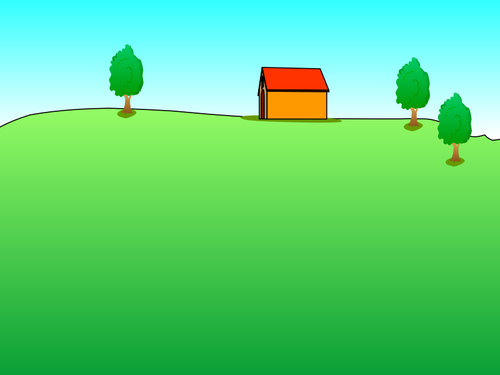 House On A Hill Clipart