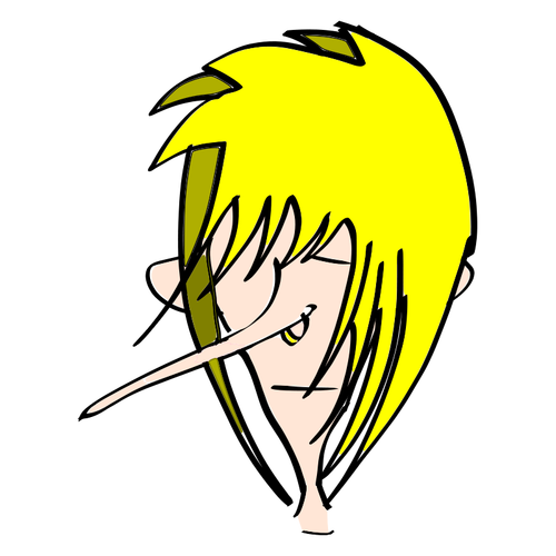 Cartoon Guy With Long Nose Clipart