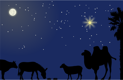 Nativity Scene Background Clipart