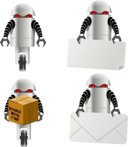 Robot Delivery Clipart