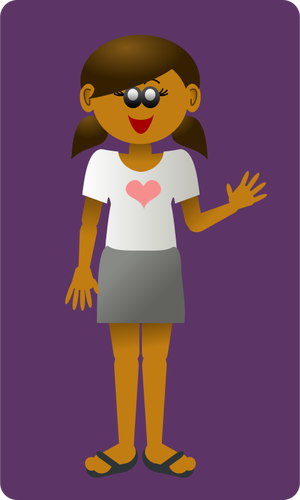 Of Young Girl Clipart