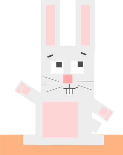 Square Cartoon Rabbit Clipart