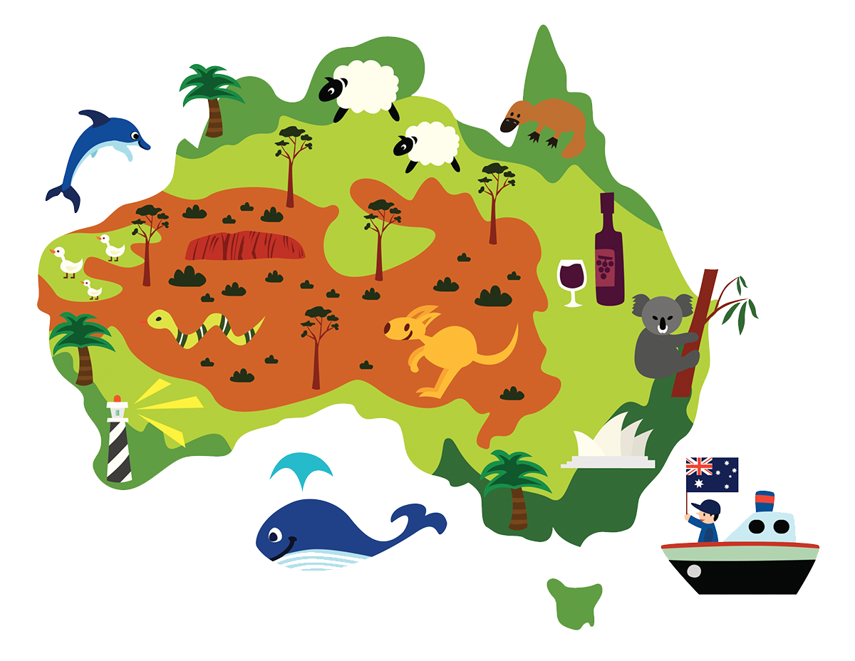 Australian Australia Tourism Cartoon Free Photo PNG Clipart