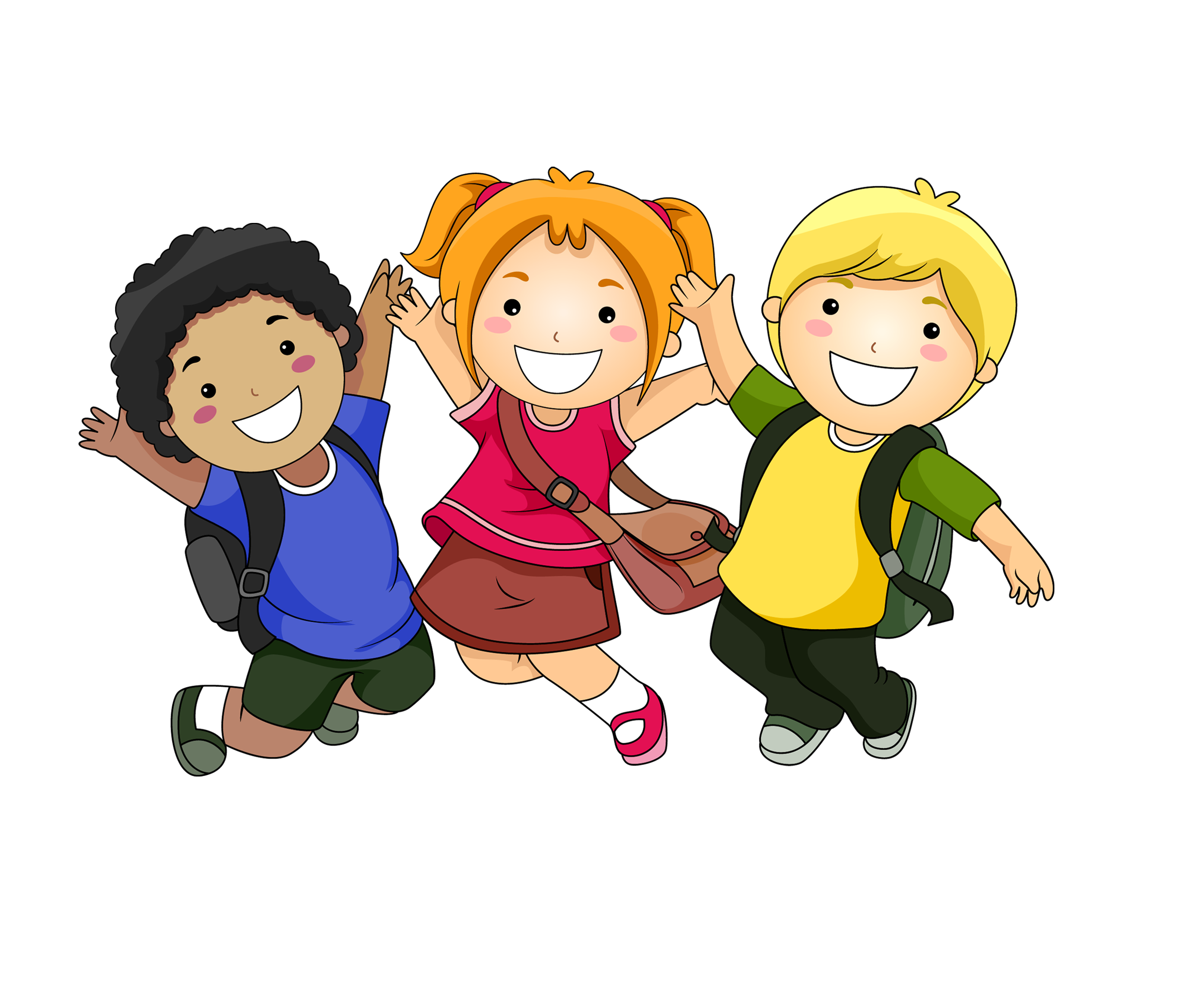 Students Happy Cartoon Child Free HQ Image Clipart