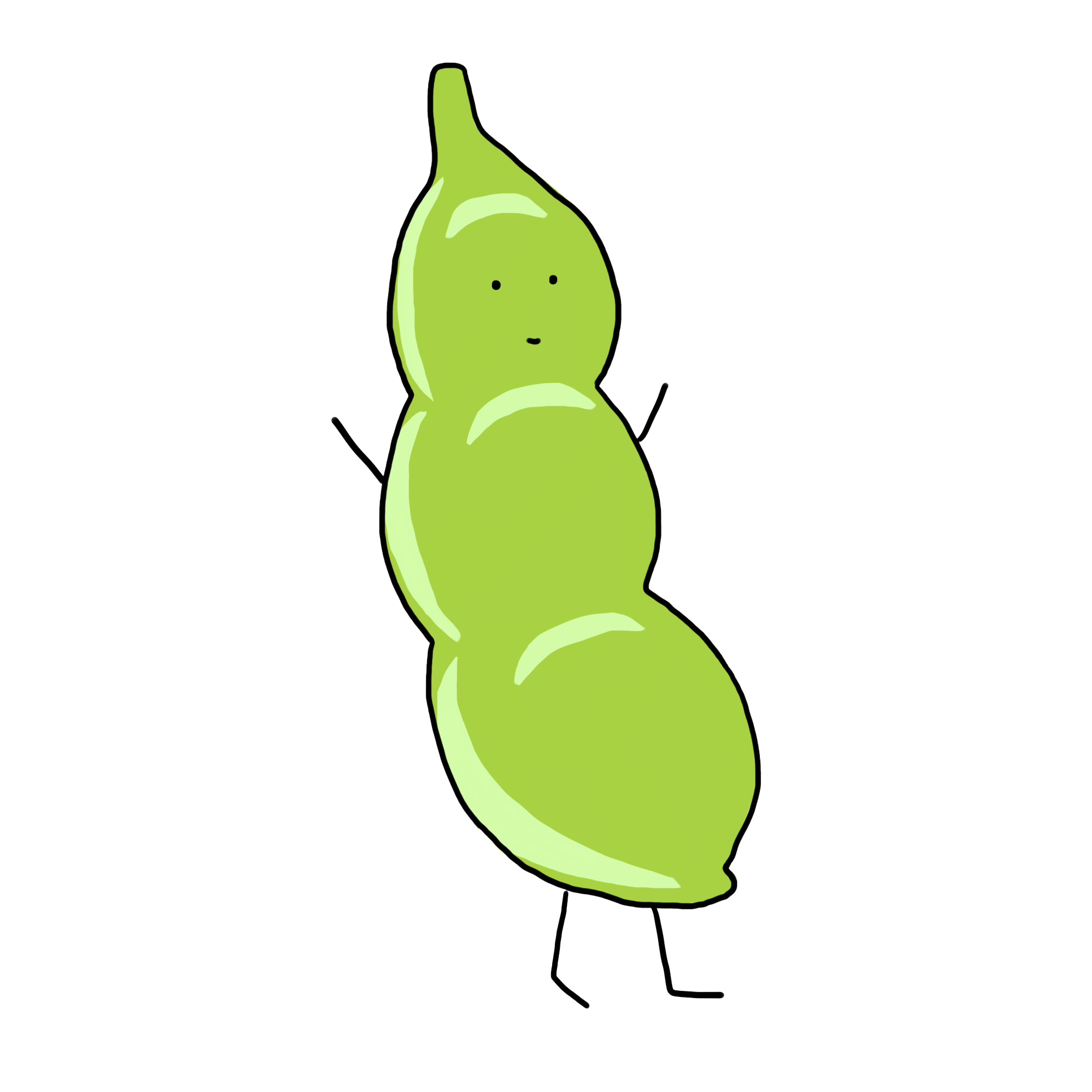 Cute Peas Cartoon Soybean Drawing Free HQ Image Clipart