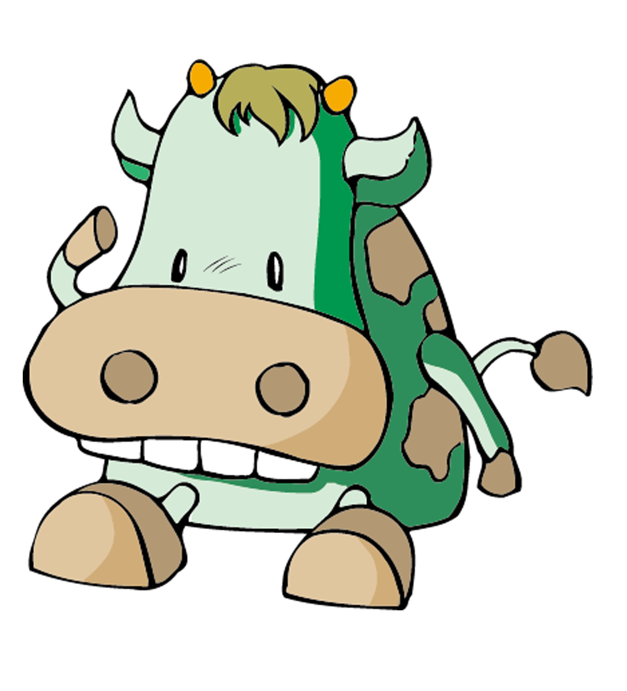 Cow Material Drawing Design Cattle Cartoon Clipart