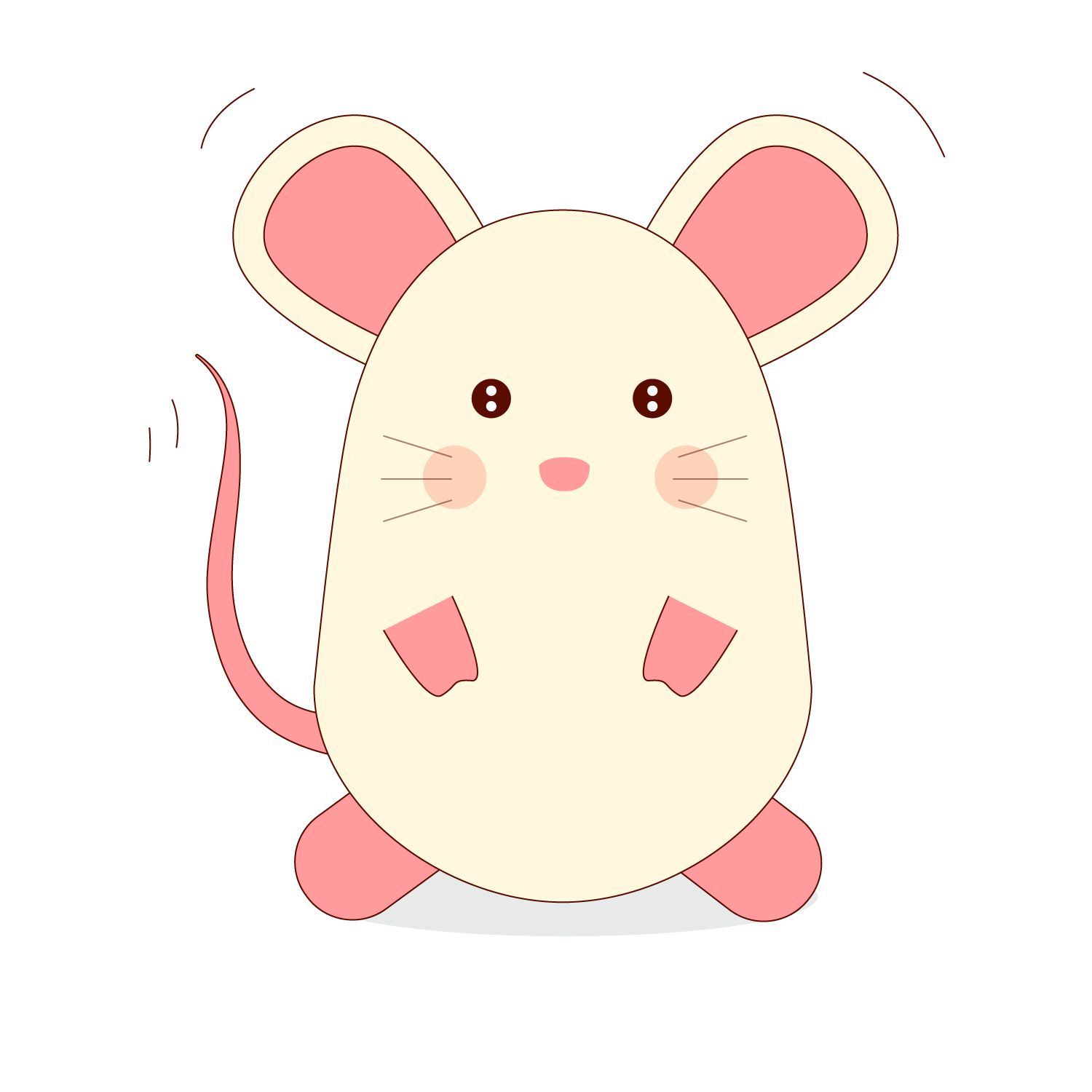 Cute Vector Mouse Cartoon Free Frame Clipart