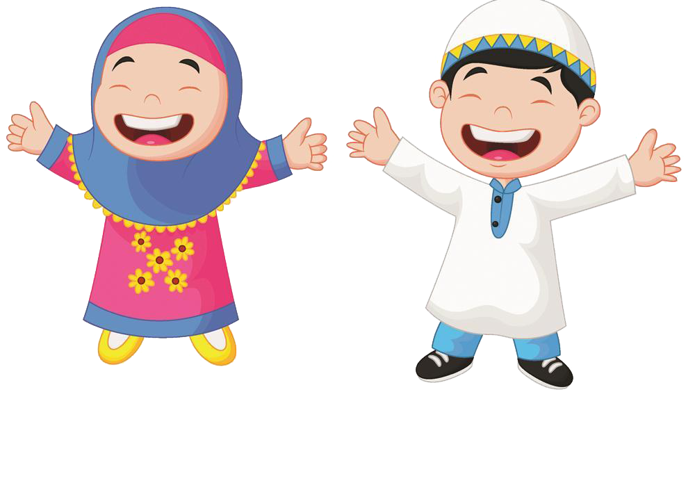 Students Muslim Cartoon Illustration Child Download HD PNG Clipart