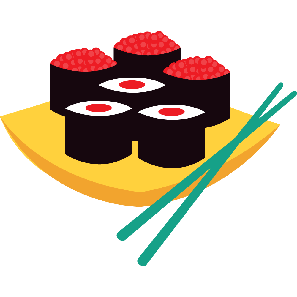 Cuisine Sushi Japanese Cartoon Free HQ Image Clipart