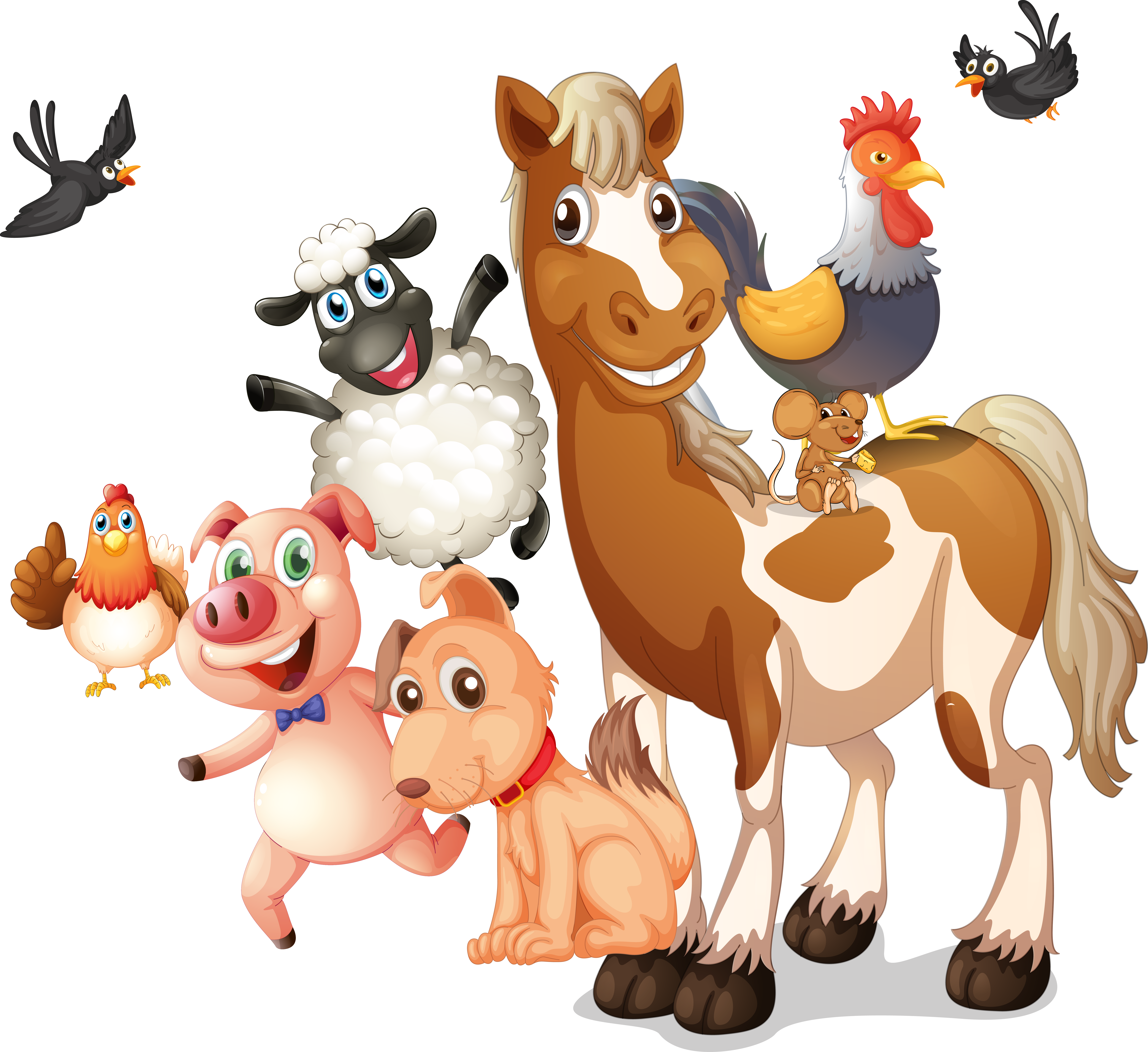 Animals Livestock Farm Illustration Vector Cartoon Clipart