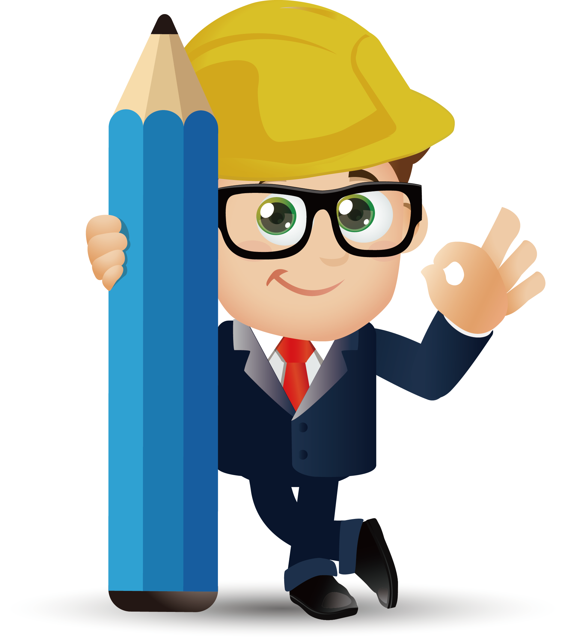 Material Engineering Vector Architectural Cartoon Engineer Clipart