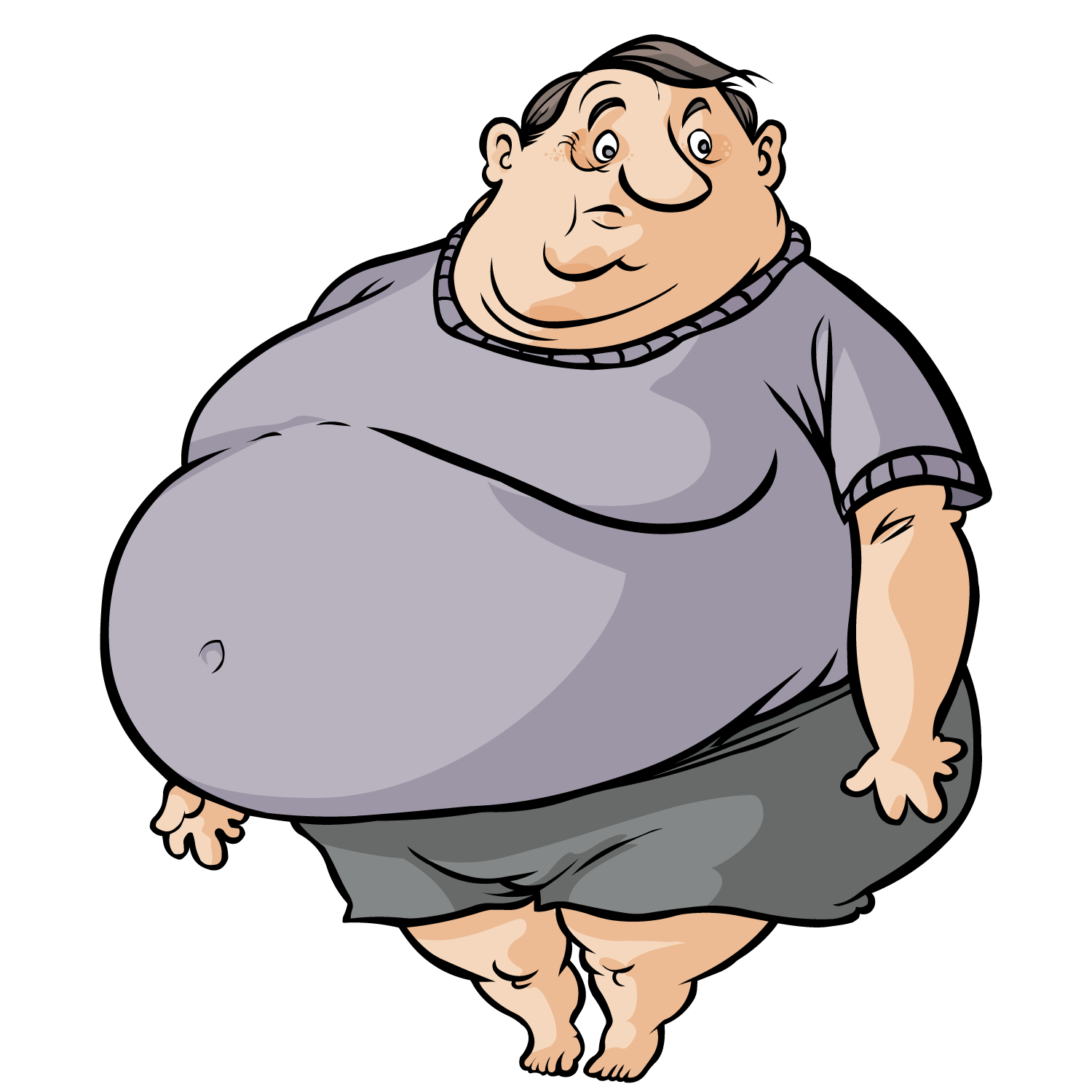 Download Clipart Icon - Cute Cartoon Fat Man Free Transparent Image HQ.