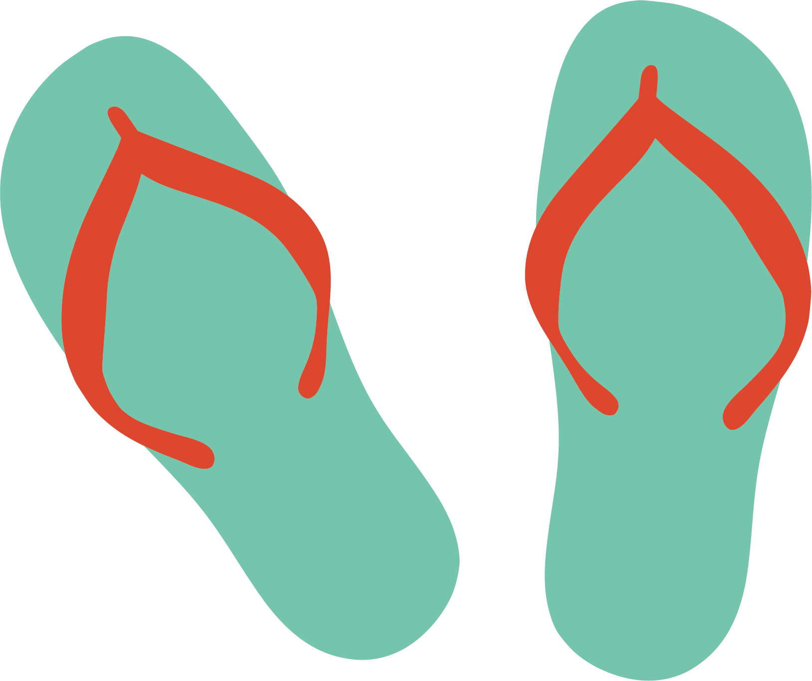 Sandal Flip-Flops Slipper Vector Sandals Cartoon Clipart