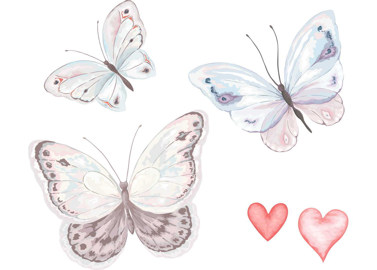 Watercolor Butterfly Fly Cartoon Hand-Painted Download HD PNG Clipart