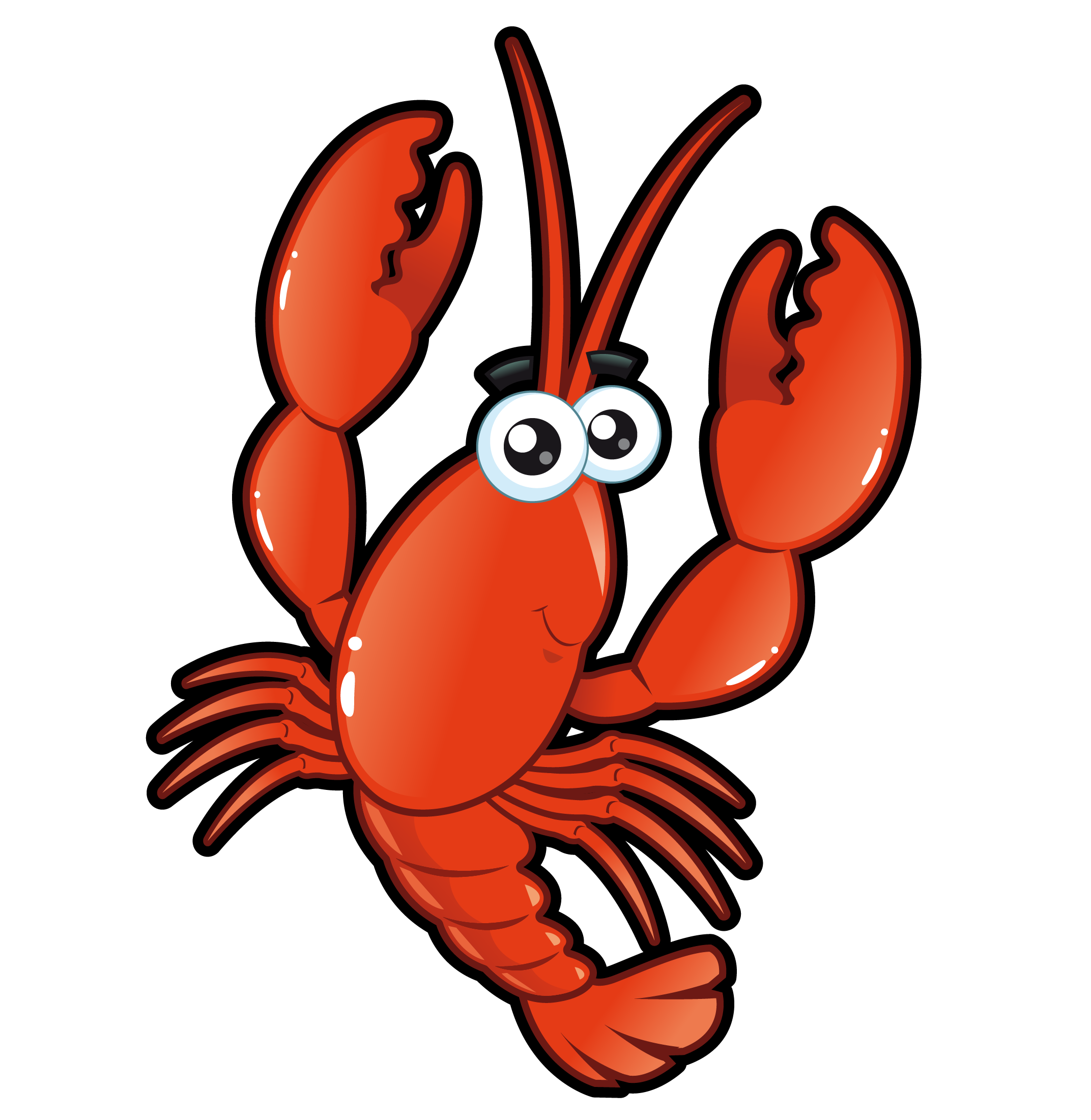Roll Homarus Cartoon Vector Lobster Drawing Clipart