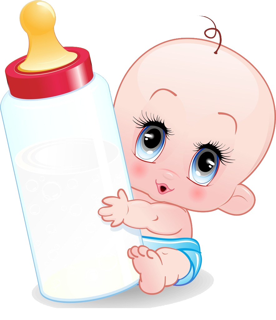 Baby Infant Cartoon Bottle Free Transparent Image HD Clipart