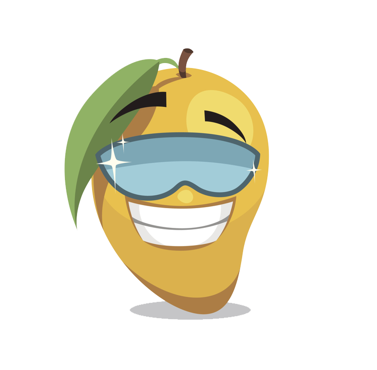 Mango Pear Cartoon Fruit Glasses Free Download PNG HQ Clipart