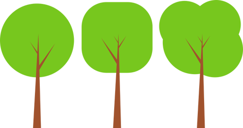 Flat Trees Clipart