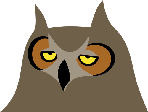 Bored Owl Head Clipart