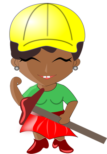 African Lady Architect Clipart
