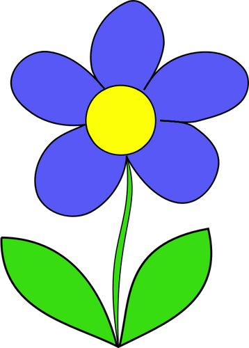 Of Blue Color Flower Clipart