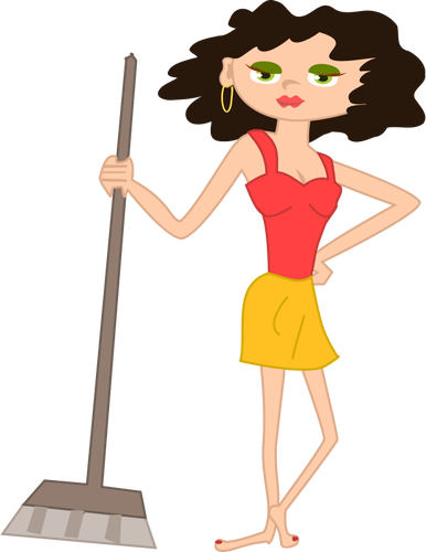 Of Young Housewife Clipart