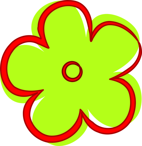 Cartoon Green Flower Clipart