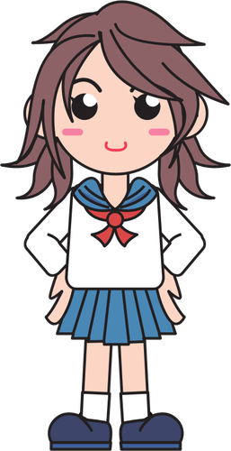 Japanese School Girl Clipart