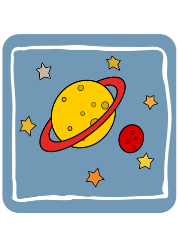 Cartoon Illustration Of Universe Clipart