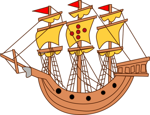 Sailing Ship Cartoon Image Clipart