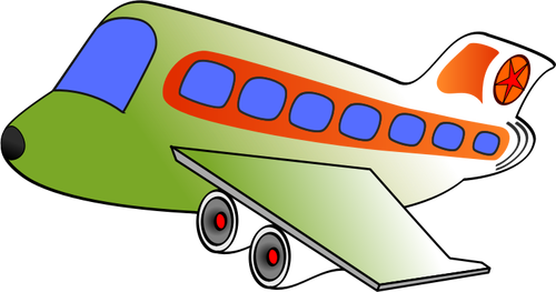 Cartoon Image Of A Passenger Plane Clipart