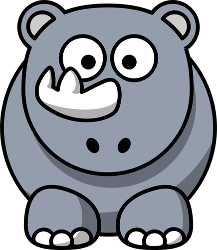 Of Happy Cartoon Rhino Clipart