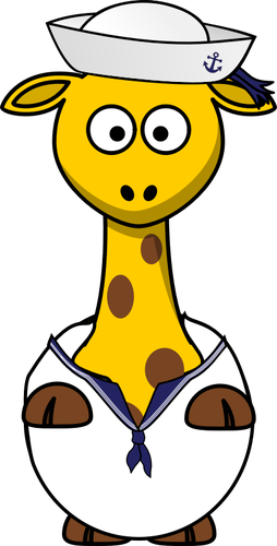 Of Sailor Giraffe Clipart