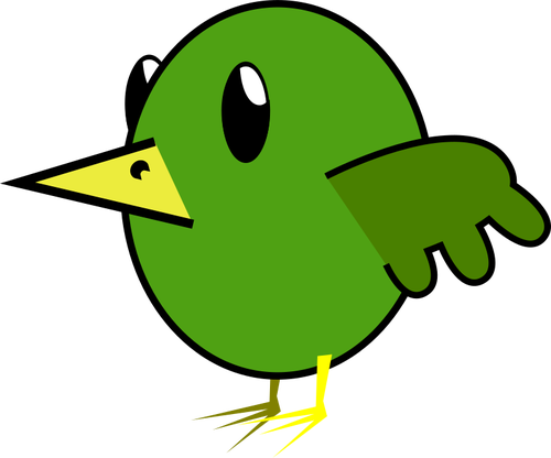 Cartoon Of Green Bird Clipart