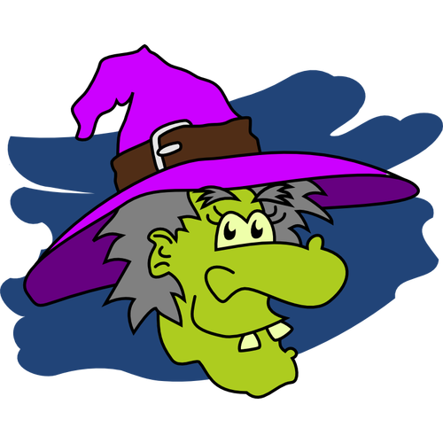 Green Faced Witch Clipart